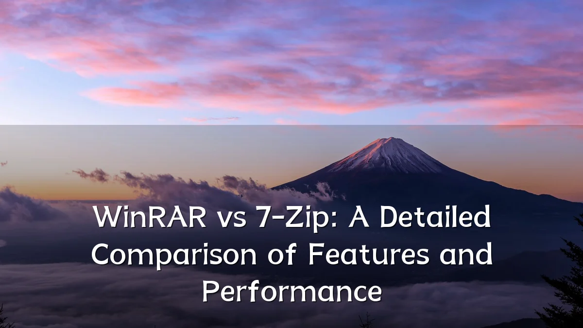 WinRAR vs 7-Zip: A Detailed Comparison of Features and Performance