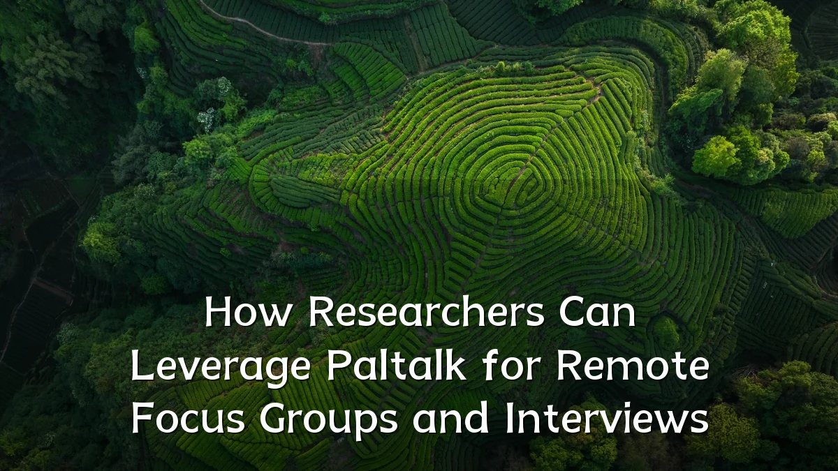 How Researchers Can Leverage Paltalk for Remote Focus Groups and Interviews