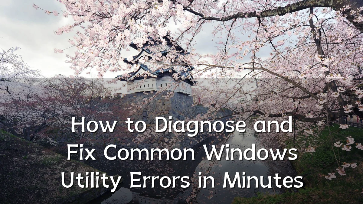 How to Diagnose and Fix Common Windows Utility Errors in Minutes