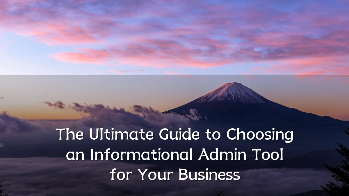 The Ultimate Guide to Choosing an Informational Admin Tool for Your Business