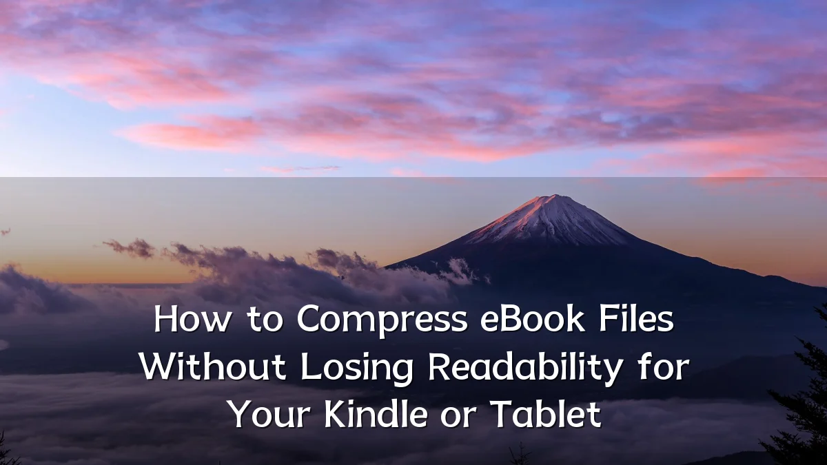 How to Compress eBook Files Without Losing Readability for Your Kindle or Tablet