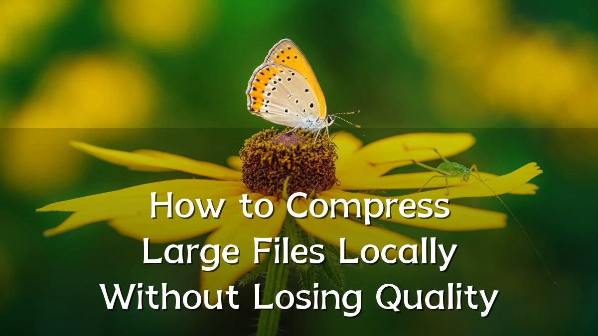 How to Compress Large Files Locally Without Losing Quality